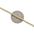 thumbnail image 5 of 10K Yellow Gold Two Tone 3mm Diamond Cut Ice Chain Bead Necklace 22 Inches, 5 of 7