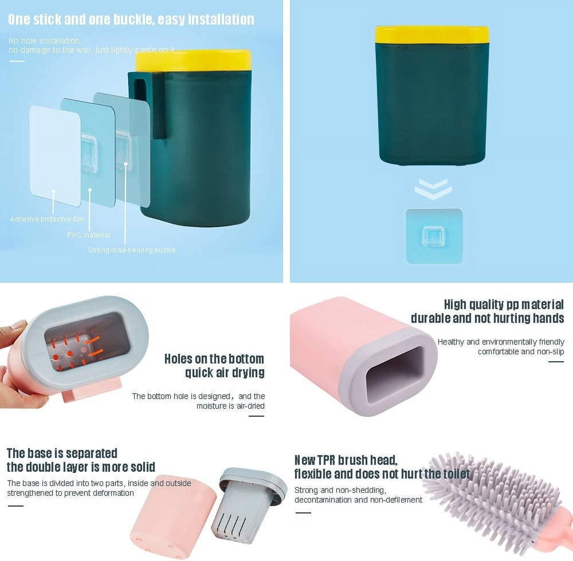 Travel Trailer Toilet Brush, Compact Wall-Mounted Silicone Head Brush for RV Sinks and Bathrooms, Ensuring Cleanliness Without Damage