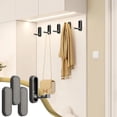 thumbnail image 2 of Foldable Hooks Wall Mount Heavy Duty Wall Hanger, Space Saving Storage Organizer, Long Lasting Decorative Utility Hooks | 4 Pieces Foldable Towel Holder Set for Bathroom Bedroom(Gray)Z, 2 of 9