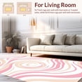 thumbnail image 2 of ODIKA 5'x7' Machine Washable Non-Slip Area Rug, Whimsical Marble Swirl High Traffic Rug, Pink, 395075, 2 of 7