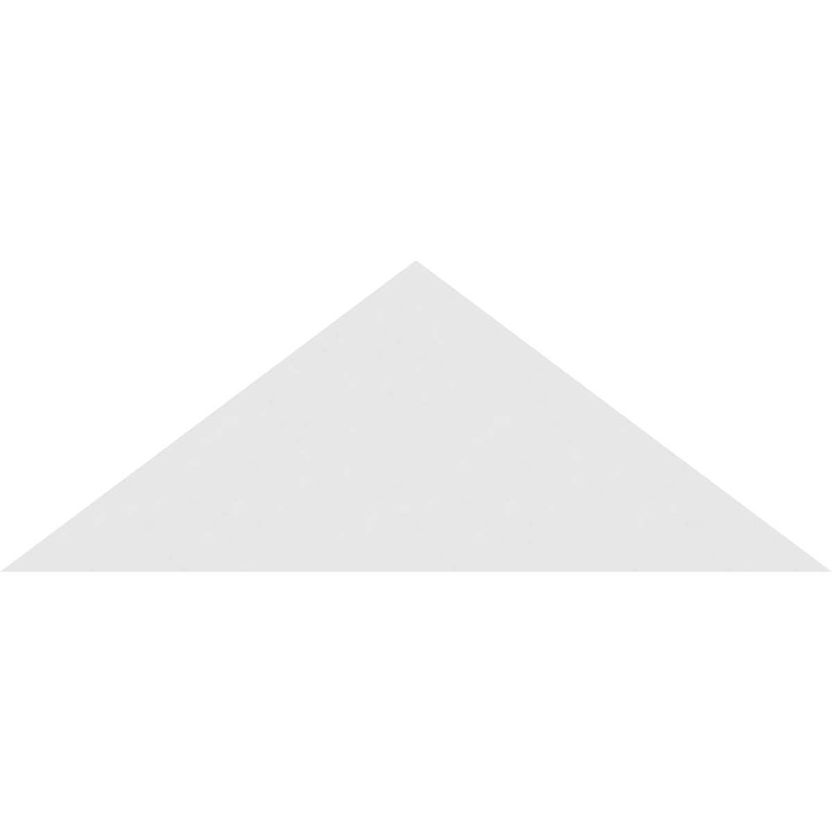 42"W x 14"H Triangle Surface Mount PVC Gable Vent 8/12 Pitch: Non-Functional, w/ 2"W x 1-1/2"P Brickmould Frame