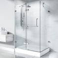 thumbnail image 2 of VIGO Monteray 36 in. L x 48 in. W x 79 in. H Frameless Hinged Shower Enclosure Kit in Brushed Nickel with 3/8 in. Clear Glass, 2 of 11