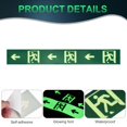 thumbnail image 3 of Cartel de salida de emergencia que brilla en la oscuridad Uxcell, (3" x 24", verde) (2 piezas), adhesivos de pared con indicador de dirección, señal de giro a la izquierda., 3 of 6