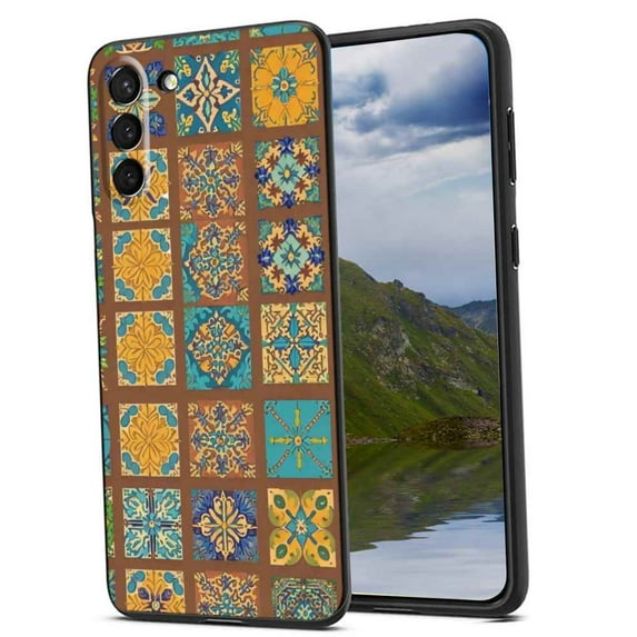 Compatible with Samsung Galaxy S23 Phone Case, Mexican-Tile-Bohemian-3 Case Silicone Protective for Teen Girl Boy Case for Samsung Galaxy S23