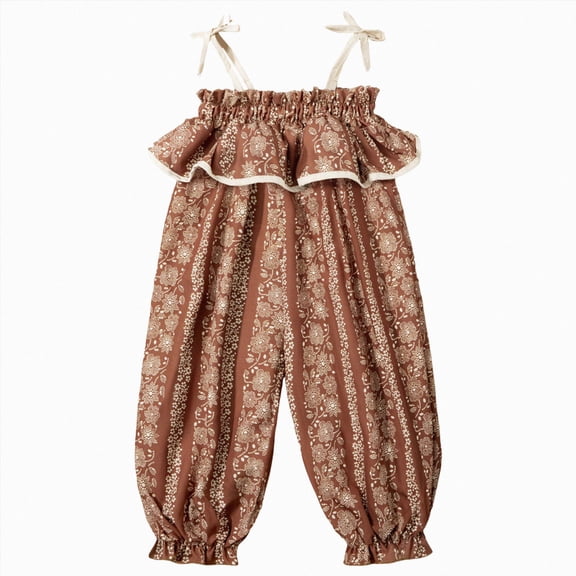 Kogui Toddler Girls Overalls Toddler Boys Girls Jumpsuits Casual Cute School Overalls Kids Adjustable Strap Button Summer Clothes 2T 3T (Brown,2-3 Years)