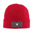 thumbnail image 2 of ZICANCN Traditional Day Of The Dead Skull Knit Beanie Hat, Winter Cap Soft Warm Classic Hats for Men Women, Red, 2 of 8