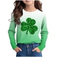 thumbnail image 2 of Bnwani St. Patricks Day Long Sleeve Toddler Shirt Crew Neck Casual Cute Printed Tops 3-4t, 2 of 5