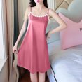 thumbnail image 3 of HomeGardon Nightgowns for Women,Summer Dresses Fashion Women V-Neck Casual Solid Sleeveless Sleepshirts Dress, 3 of 7