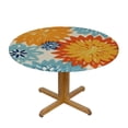 thumbnail image 3 of JEUXUS  Round Table cover, Daisy Floral Print,Free and Stain-Resistant Table Cover for Kitchen and Dining Room, Waterproof and Easy to Clean, 3 of 7