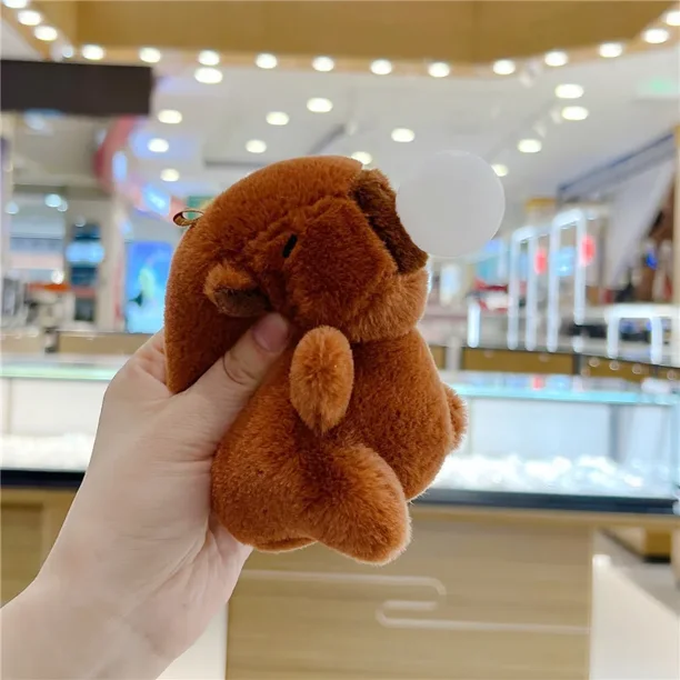 12 estilos de Capibara Kapibara, juguete de peluche, colgante de conejillo de indias de dibujos animados, muñeco de peluche suave, llavero, mochila, bolso de coche, llavero, decoración, regalo