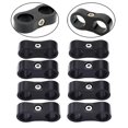 thumbnail image 2 of Quality Assurance 8 Pcs Black Hose Separator Clamp Fitting Connector 4AN 6AN, 2 of 3