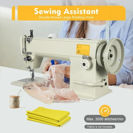 Heavy Duty Thick Material Lockstitch Sewing Machine, 3000 SPM, Automatic Lubrication, for Jeans, Leather & Fabrics