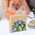 thumbnail image 3 of Yayeee Napkin Holder for Table Kitchen Paper Tissue Organization, Green Lemon Plaid, 3 of 8