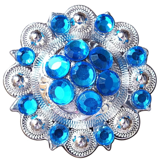 2 Hilason Western Berry Conchos Glass Rhinestones Bling 1.5" Tack cowgirl