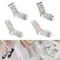 thumbnail image 2 of Milue Women Ankle Socks Sweet Lolitas Ruffle Calf Socks Stretchy Crew Socks Hosiery, 2 of 21
