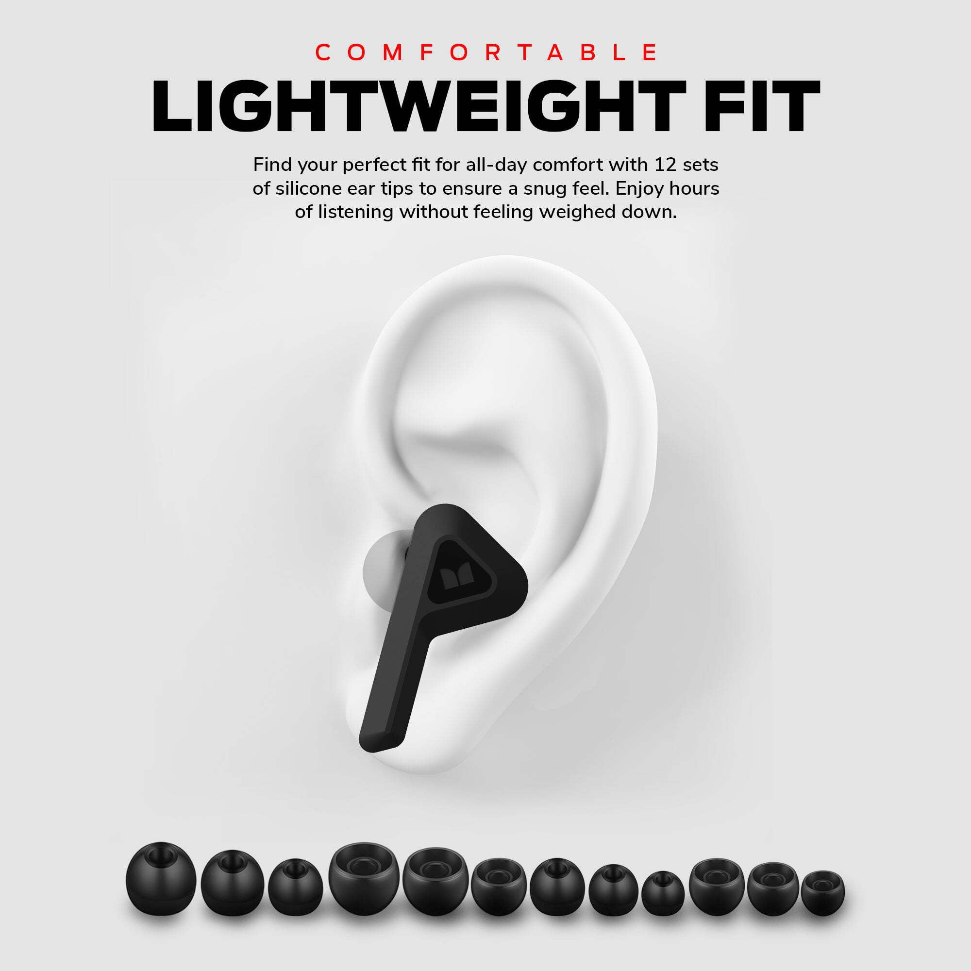 Monster DNA Go Wireless Earbuds, aptX Lossless Audio, Clear Voice Capture, IPX5 Water Resistance, Fast Charging Case