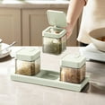 thumbnail image 4 of Giunmcul Glass Spice Jars with Airtight Lids 3.94*3.94in Kitchen Organizer for Herbs Seasonings, 4 of 6