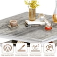 thumbnail image 4 of MIERES Counter Height Dining Set for 3 Piece,Small Kitchen Table Set with Storage Shelf, Farmhouse Bar Table Set for Small Spaces, Dining Room, Kitchen, Rustic Gray, 4 of 9