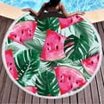 thumbnail image 5 of Pvdgvd Tropical Fruit Circular Beach Towel Extra Large Microfiber Towels Super Absorbent Quick Drying Oceanic Pool Blanket Towel For Kids Adults D, 5 of 5