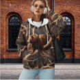 thumbnail image 2 of Uorisanigo Hunting Camo Bear Forest Womens Zip Up Hoodies Size XS Slight Stretch Pocket Long Sleeve Zip Hoodies Drop Shoulder Oversized Winter Fall Outfits Fashion Clothes, 2 of 7