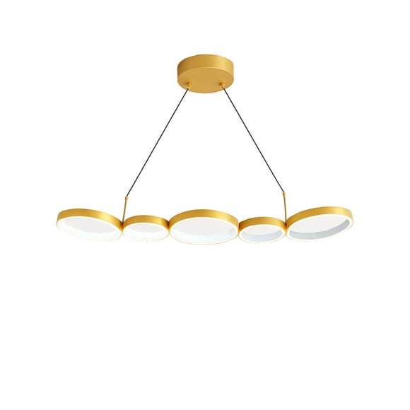LUMINARIO DECORATIVO SUSPENDIDO PARA SALA ALUMINIO+SILICONA Y PINTADO DE ORO CON CONTROL