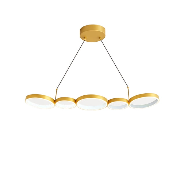 LUMINARIO DECORATIVO SUSPENDIDO PARA SALA ALUMINIO+SILICONA Y PINTADO DE ORO CON CONTROL