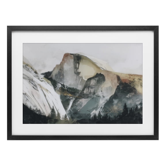 Stupell Industries Contemporary Abstract Sierra Nevada Mountain Black Framed Print Under Glass, 20 x 14, by Chromatic Storm Studio