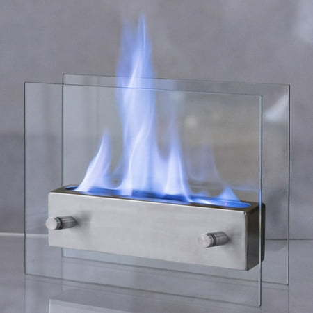 Costway Portable Tabletop Fireplace Ventless Bio Ethanol Garden Fire Stainless