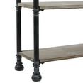 thumbnail image 5 of DecMode 48" x 32" Brown Wood 2 Shelves Console Table, 1-Piece, 5 of 8