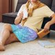 thumbnail image 5 of Balery Multicolor Glitter Pantalones cortos de pijama de punto de algodón para hombre con cinturilla y bolsillos-Medium, 5 of 6