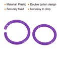 thumbnail image 4 of Unique Bargains 1.4' OD 1.1' ID Loose Leaf Rings Binder Ring Plastic for Book DIY Scrapbook Notebook, Purple 50 Pack, 4 of 5