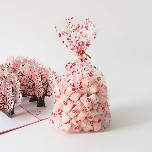 Namzi 100Pcs Rainbow Dot Cellophane Treat Bags with Twist Tie Plastic Gift Bags Candy Goodie Bags for Birthday Baby Shower Party Snacks Cookies Packing Supplies-Style F