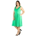thumbnail image 3 of Women’s Plus Size Sleeveless Midi Fit and Flare Pocket Dress, 3 of 4