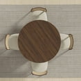 thumbnail image 4 of Dovelina 46" Wooden Round Table for 4，Mid-Century Kitchen Table for Dining Room Kitchen,Walnut, 4 of 9