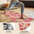 thumbnail image 4 of Pioneer Flower Floral Print Pattern Hot Yoga Mat Towel Non Slip for Hot Yoga - Quick-Drying Yoga Mat Cover with 4 Corner Pockets with Travel Bag - Hot Yoga Towel Non Slip 70"x26", 4 of 6