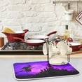 thumbnail image 2 of GZHJMY Halloween Night Flying Witch Absorbent Dish Drying Mat Microfiber Kitchen Countertop Table Protector Multi-Purpose Counter Rack Sink Drainer Pad (16" x 18"), 2 of 6