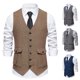 thumbnail image 4 of Chaleco de traje vintage para hombre con bolsillos tridimensionales y botonadura sencilla, 4 of 6