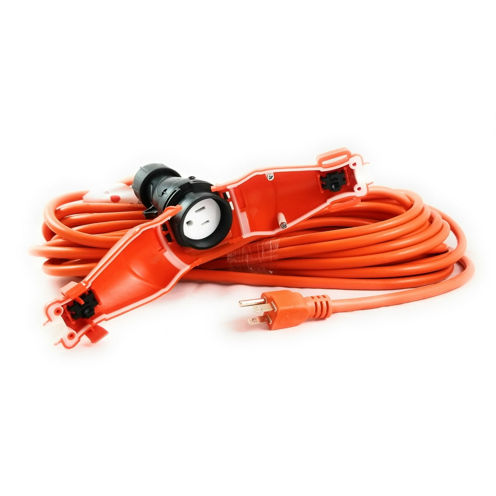 25 ft Outdoor Extension Cord with Waterproof Connector Rated IP65 14/3 Gauge ETL Listed