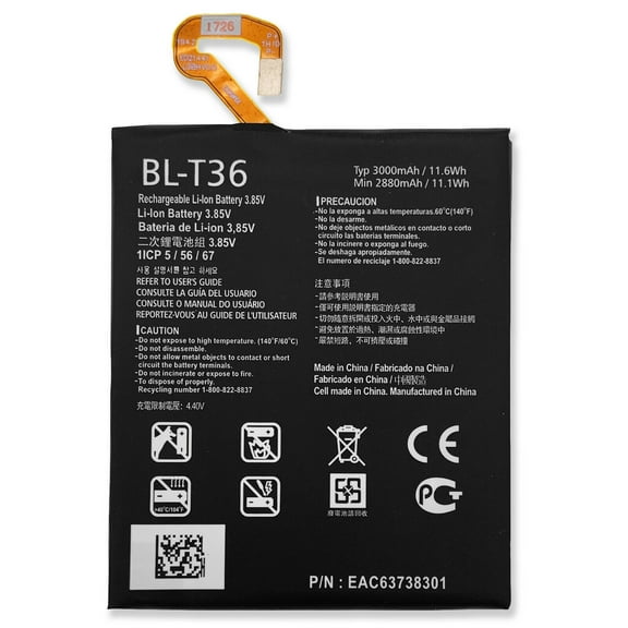 Replacement Battery BL-T36 For LG K30 X410TK X410 Phoenix Plus 3000mAh