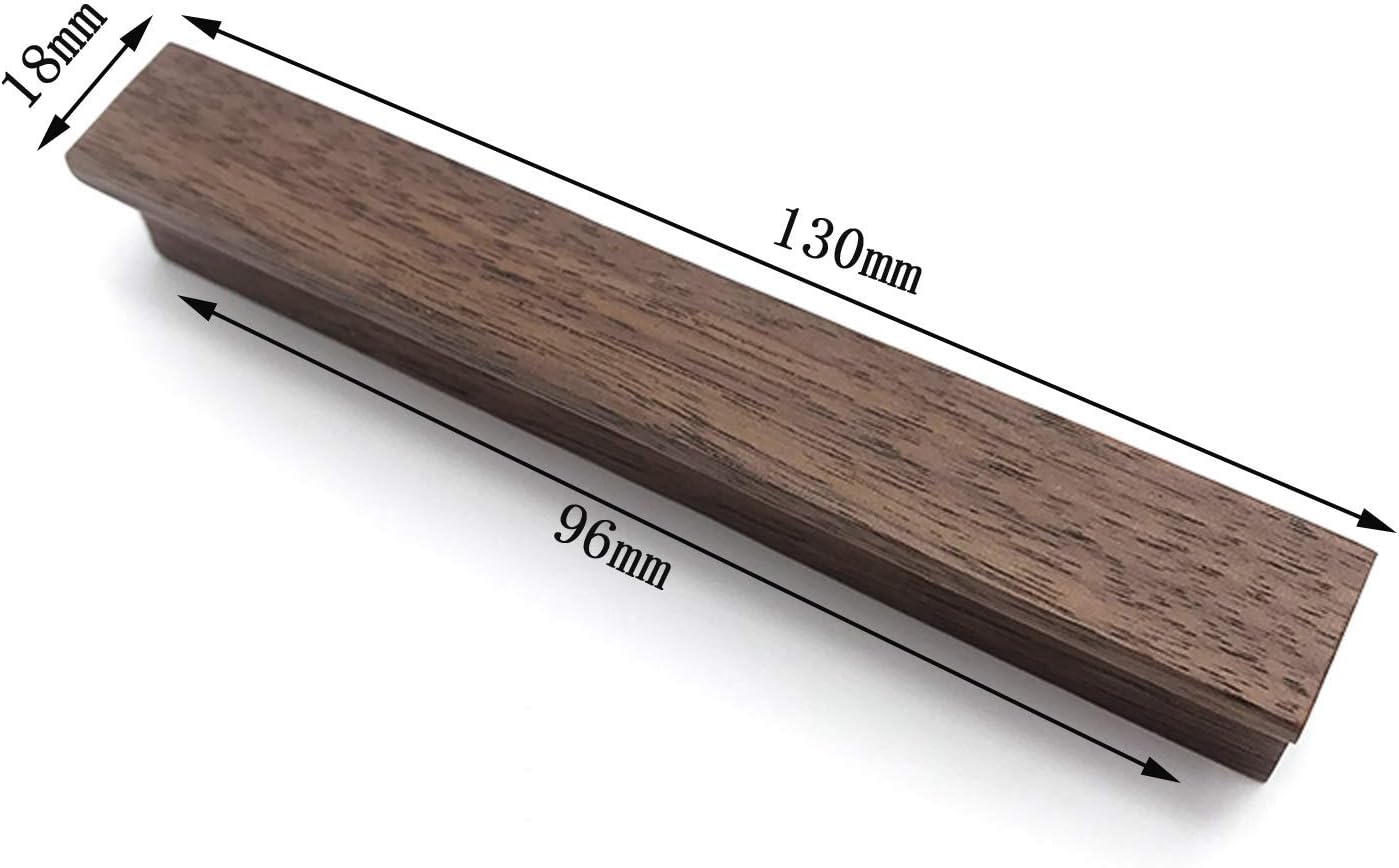Gamvdout 2 Pieces Wooden Handle Pull Handles Furniture Hardware Handle for Kitchen Cupboards Bathroom Cabinet Handles and Knobs Drawer Handle Drawer Handle