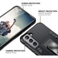 thumbnail image 3 of for Samsung S21 Case 5G 6.2 inch Heavy Duty Protective Military Grade Dual Layer Galaxy S21 Case with Screen Protector Magnetic Built-in Kickstand Phone Case for Samsung S21(Black), 3 of 7
