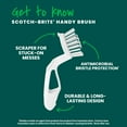 thumbnail image 3 of Scotch-Brite Handy Brush, Small CCF19 and Durable Dish Brush with Handle for Scrubbing Hard-to-Reach Cookware, Tubs, Sinks, Car Tires, and More without Scratching, Antimicrobial, and Rinses Clean, 3 of 3