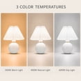 thumbnail image 4 of VOLIVO Ceramic Table Lamp, 3 Color Temperatures & 10 Dimmable, Bedside Lamp with USB Power for Bedroom, Living Room, 4 of 7
