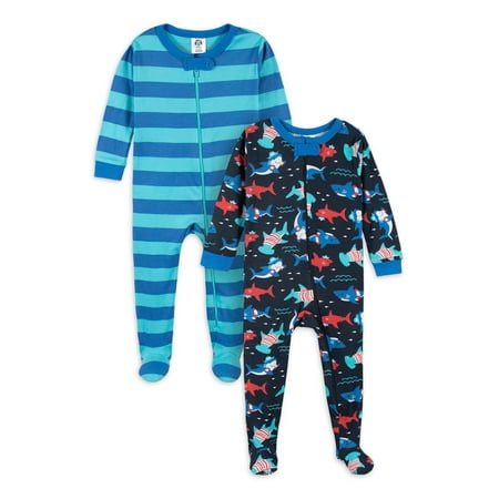 

Gerber Baby & Toddler Boy Snug Fit Footed Cotton Pajamas 2-Pack (0/3 Months - 5T)