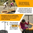 thumbnail image 6 of Upper Bounce 50" Mini Trampoline with Adjustable T-Shaped Handrail – Hexagonal Rebounder Fitness Trampoline for Kids & Adults - Orange, 6 of 7