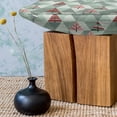 thumbnail image 3 of Grey Fluffy Throw Pillow Cushion Cover, Abstract Geometrical Theme Retro Illustration of Triangles Trees Print, Rectangle Accent Pillow Case, 36" x 16", Coral and Reseda Green, by Ambesonne, 3 of 5