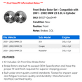 thumbnail image 2 of Front Brake Rotor Set - Compatible with 2001 - 2002 BMW Z3 3.0L 6-Cylinder, 2 of 2