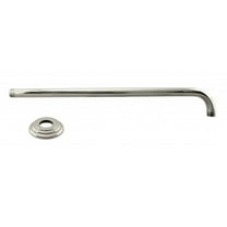 Westbrass 1/2" IPS x 19" IPS 90-Degree Rain Shower Arm with Flange, Polished Nickel