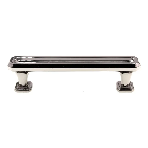 Amerock Wells Cabinet Bar Pull 3 3/4" (96Mm) Ctr Polished Nickel Bp36548Pn