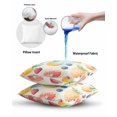 thumbnail image 6 of Waterproof Outdoor Throw Pillows with Inserts 18"x18", Summer Fruits Soft Decorative Pillowcases for Couch Bedroom, Yellow Red Blue Watercolor Pillow Covers for Sofa Living Room, 6 of 8